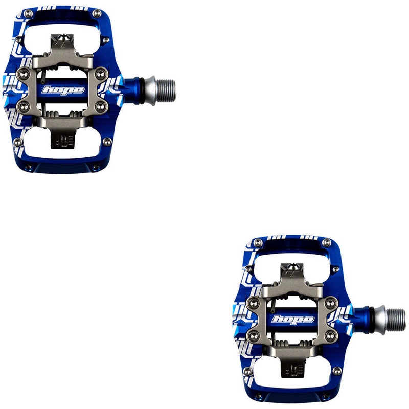 Hope Union TC Pedals – Dual Sided Clipless with Platform 9/16″ Blue