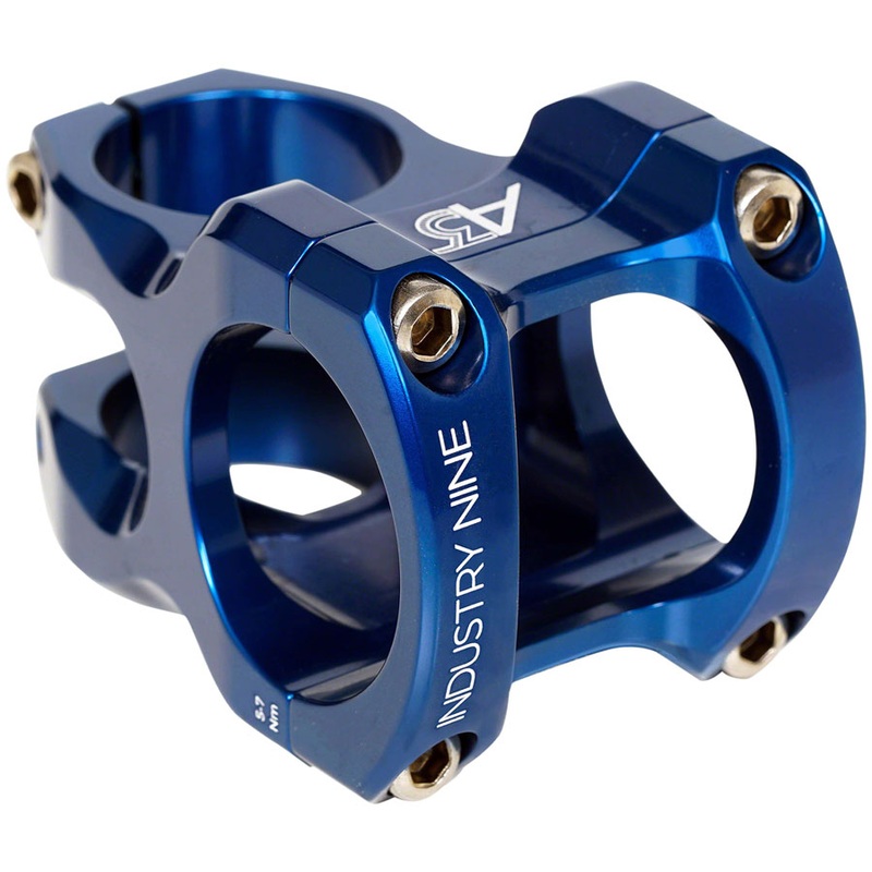 Industry Nine A318 Stem – 40mm 31.8mm Clamp +/-4.4 1 1/8″ Aluminum Blue