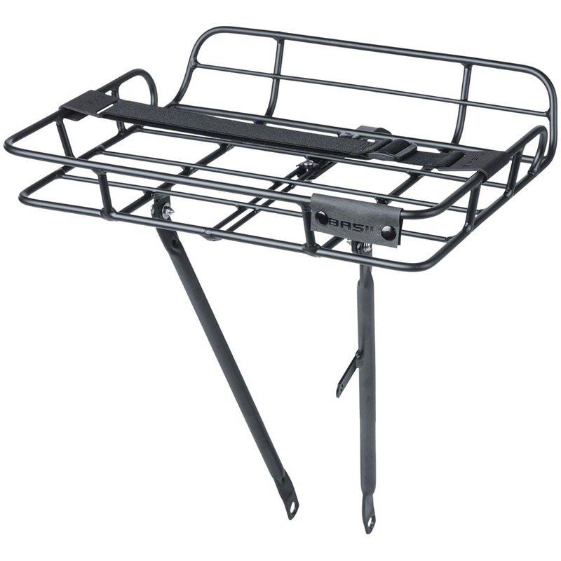 Basil Portland Front Rack Aluminum Black