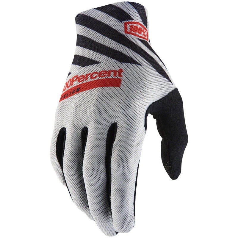 100% Celium Gloves – Gray Full Finger Men’s Medium