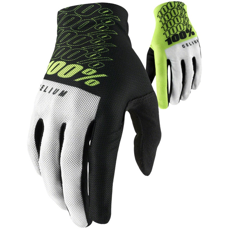 100% Celium Gloves – Yellow Full Finger Men’s Small