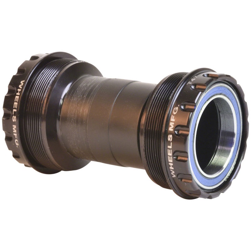 Wheels Manufacturing T47 Outboard Bottom Bracket – For 30mm Spindle ABEC-3 Bearings Fits Frames 68mm-100mm BB Shells BLK