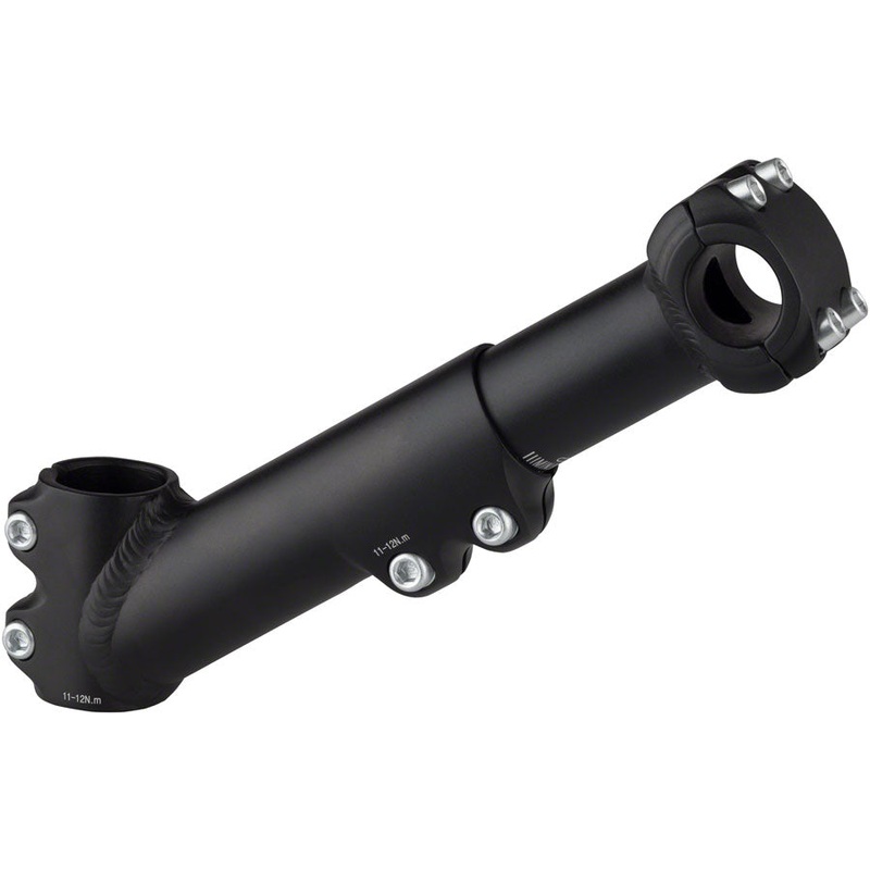 Zoom Tandem Stoker Stem 155-200mm extension +35 Degree Rise 25.4 Bar Clamp 28.6 Seat Post Clamp BLK
