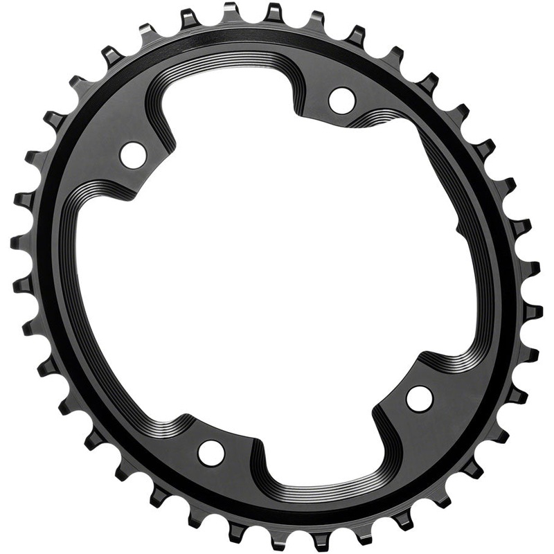 Absolute Black 110BCD Asymmetric CX 1X Oval Chainring 38T – Blk
