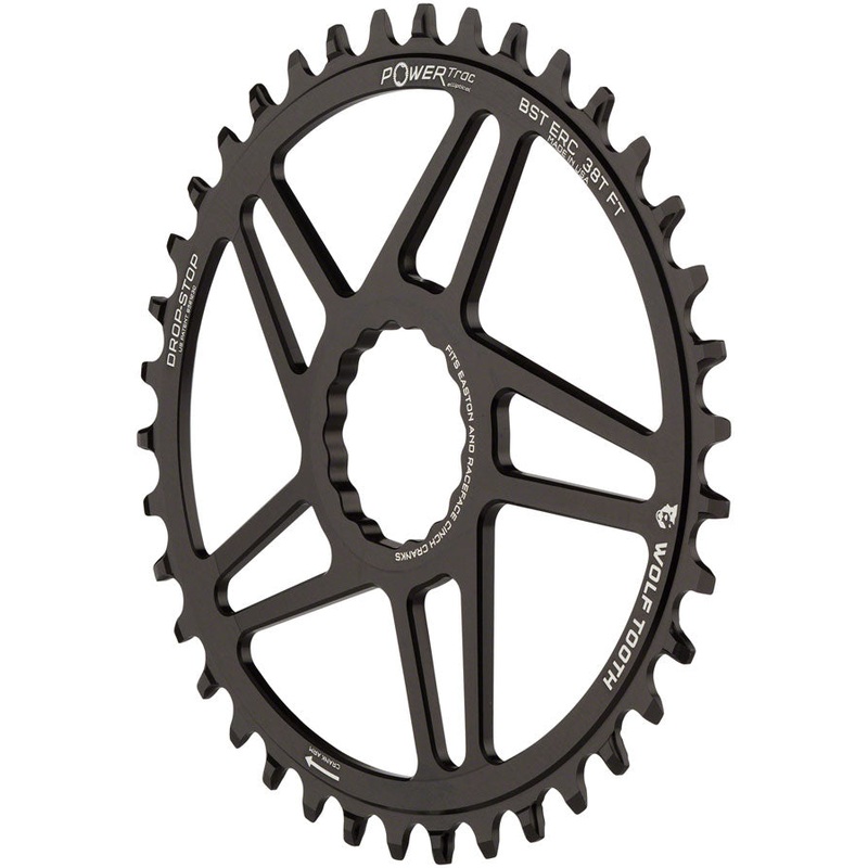 Wolf Tooth Elliptical Direct Mount Chainring – 38t RaceFace/EastonCINCH Direct Mount 3mm Offset Drop-Stop B Flattop Compatible BLK