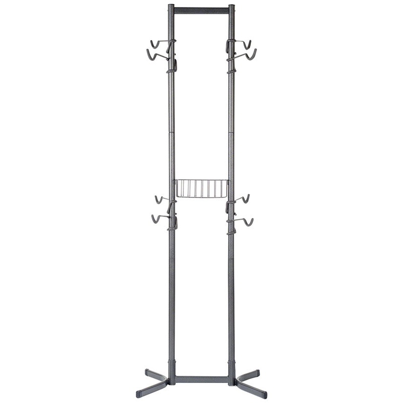 Delta 4-Bike Free Standing Rack With Basket