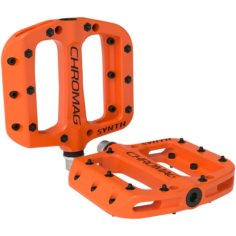 Chromag Synth Platform Pedals Nylon body Cr-Mo axle 9/16” Orange