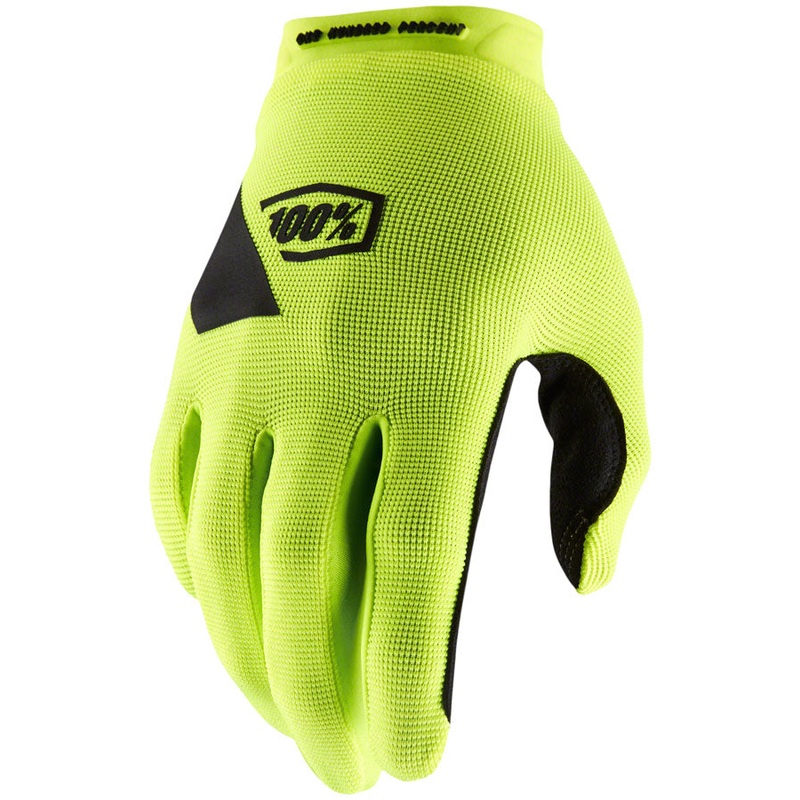 100% Ridecamp Gloves – Flourescent Yellow/Black Full Finger Women’s Large
