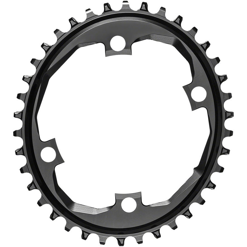 Absolute Black Oval Traction Chainring 4x110mm Apex1 38T – Black