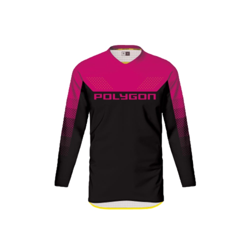 POLYGON AM DURON LONGSLEEVE MTB JERSEY S Black/Pink/Yellow