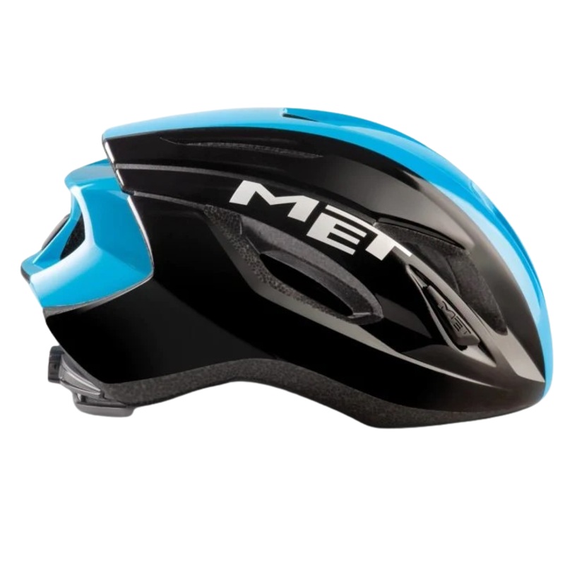 MET STRALE CE BLACK CYAN PANEL | GLOSSY M (56-58)