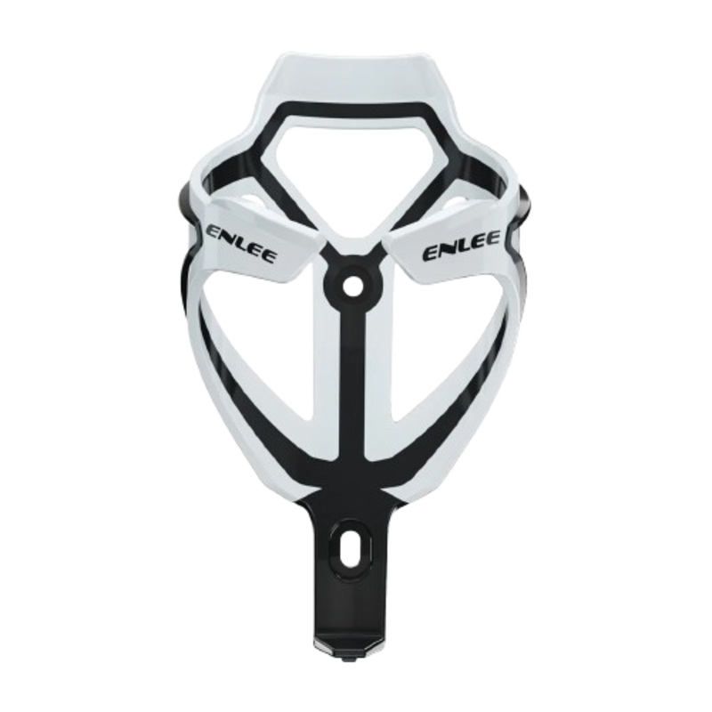 ENLEE POLYCARBONATE DOUBLE COLOR BOTTLE CAGES R30 WHITE/BLACK