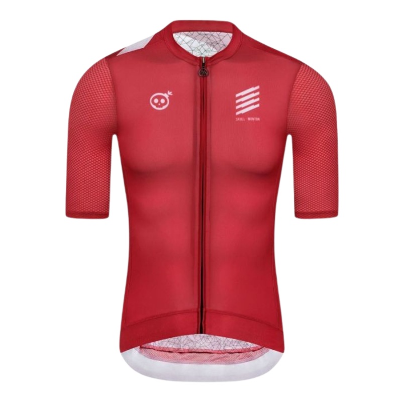 SKULL MONTON MENS CYCLING JERSEY WEDNESDAY III BRICK RED Medium