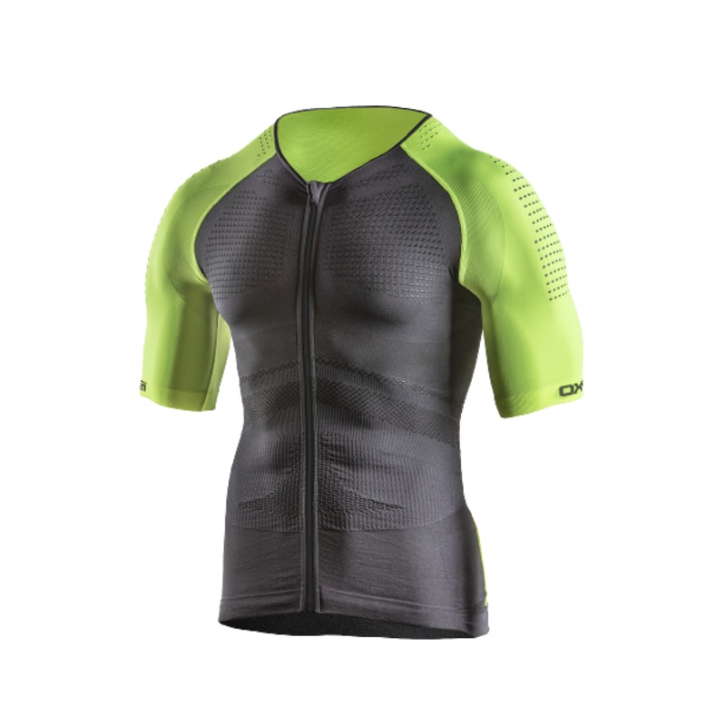 OXB OXYBURN UNDERWEAR 6018 X TRACK SHORT SLEEVE LONG ZIP L/XL BLK/VISION