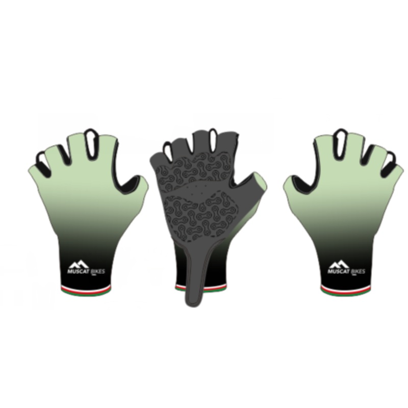 MUSCAT BIKES AERO STRIPES GLOVES GREEN S Mint