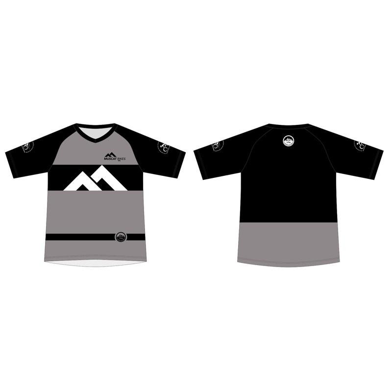 MUSCAT BIKES MTB JERSEY SHORT SLEEVE M Grey