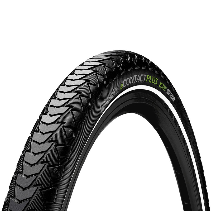 Continental eCONTACT Plus 27.5 with PolyX Puncture-Resistant fibers Tyre Continental eContact Plus Wire Bead Tyre 27.5″ x 2.20 Black / Reflex E50