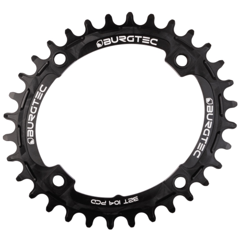 Burgtec Oval 104mm BCD Thick Thin 32T Chainring Burgtec Oval 104MM BCD Thick Thin Chainring – 32T – Burgtec Black