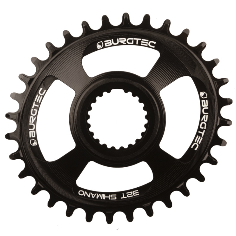 Burgtec Shimano Direct Mount Oval Thick Thin Chainring Burgtec Oval Shimano Direct MountThick Thin Chainring Burgtec Black  30T