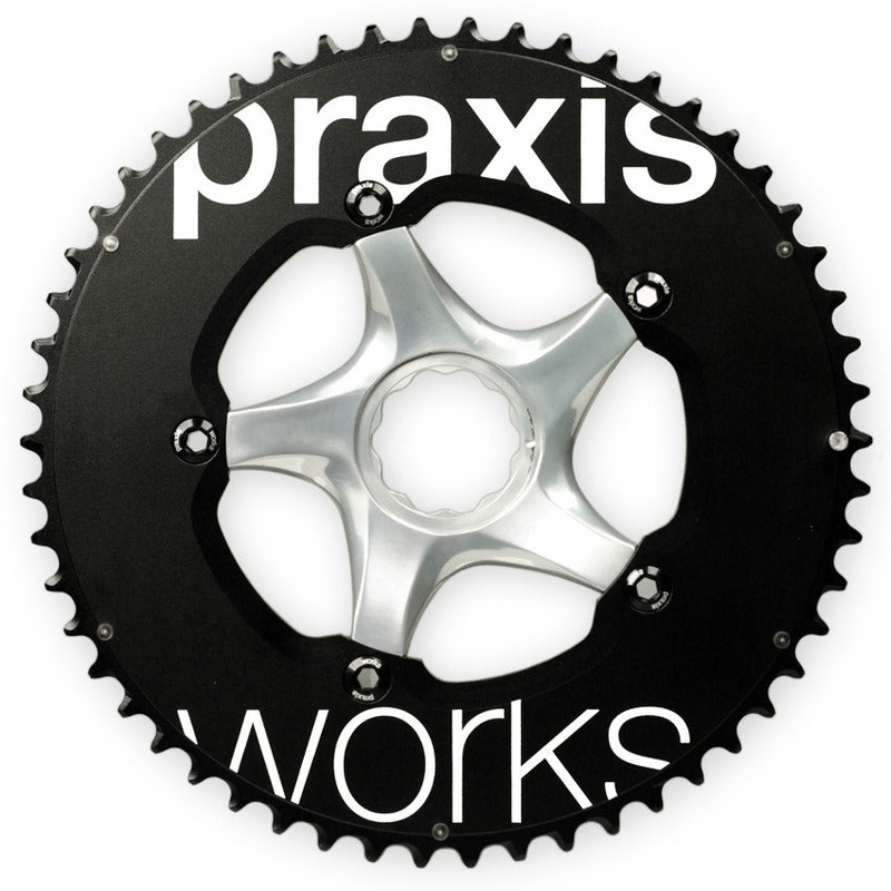 Praxis – Time Trial Rings PRAXIS 50/34 110BCD BLK TT/AERO 10-12sp CHAINRING SET
