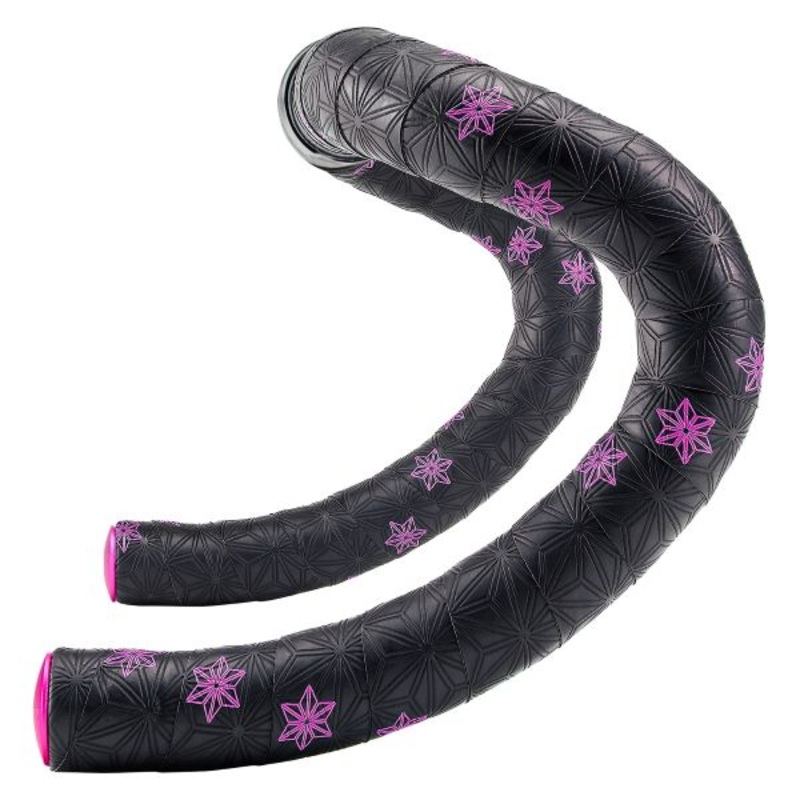 Supercaz Super Sticky Kush Road Tape  Galaxy Supacaz Super Sticky Kush – Galaxy – Neon Pink Stars +  Pink Plugs