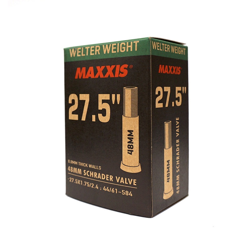 Maxxis – 27.5″ Welterweight Tubes MAXXIS TUBE 27.5 x 1.50/1.75 WELTERWEIGHT FV 48mm WITH RVC