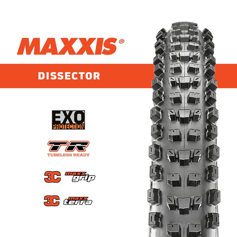 Maxxis – Dissector 29″ Tyre MAXXIS 29 x 2.40 WT DISSECTOR 3C/EXO/TR MAXX TERRA FOLDABLE