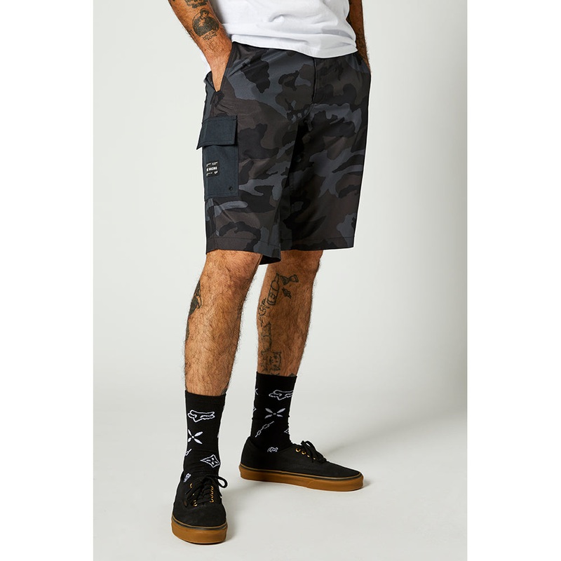 Fox Essex Tech Print Shorts – Black Camo FOX ESSEX TECH PRINT SHORTS [BLACK CAMO] 30