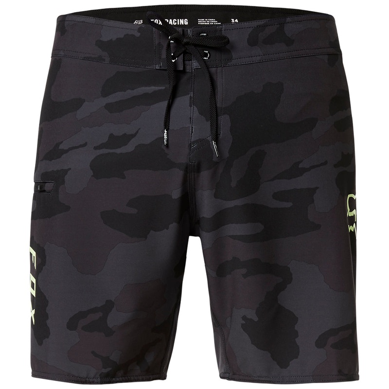 Fox Overhead Camo Stretch 18 Inch – Black Camo FOX OVERHEAD CAMO STRETCH SHORTS 18 INCH 30
