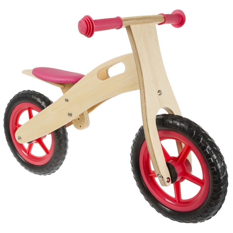 Wooden Balance Bike Red BALANCE BIKE WOOD/RED 12″ (EA)