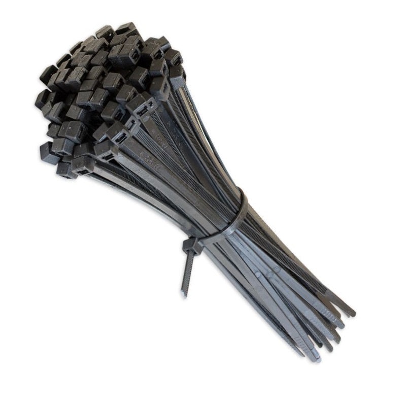 370mm Cable Ties CABLE TIES 370MM X 7.6MM BLACK (100/PACK) (100)