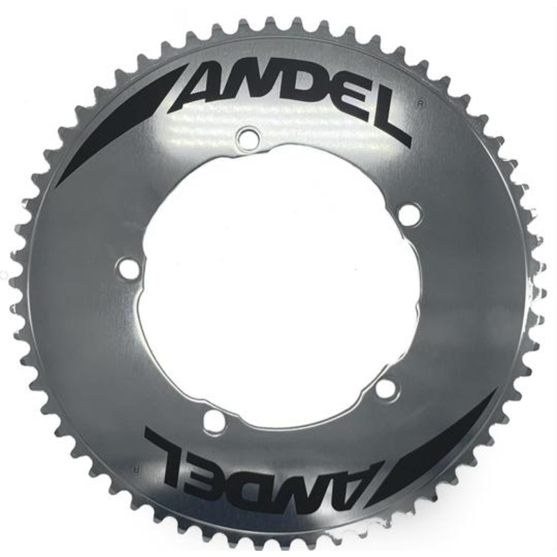 Andel AeroPlate Track Chainrings ANDEL Track Chainring Solid 54T 1/8″ 144 Satin