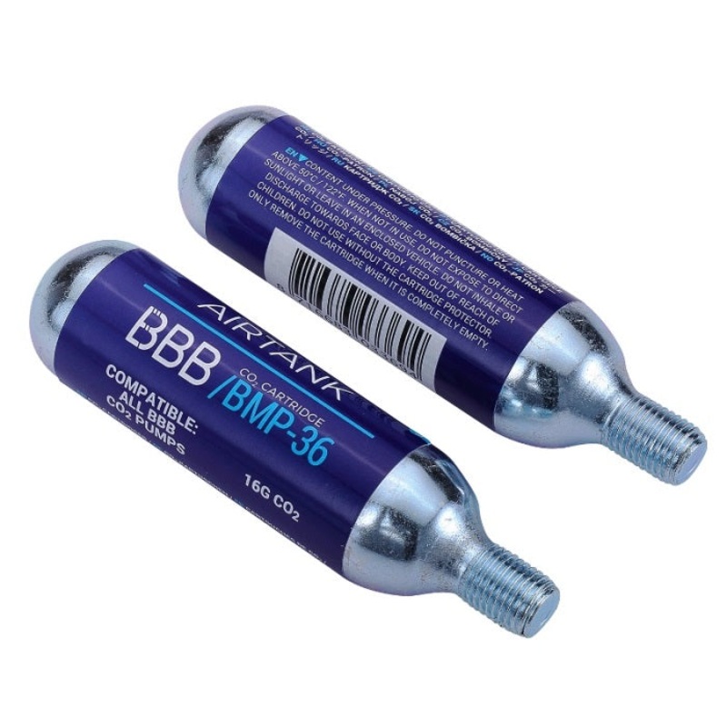 BBB – AirTanks 16g BBB ‘AIRTANKS’ CO2 16gms CARTRIDGES (10pc threaded)