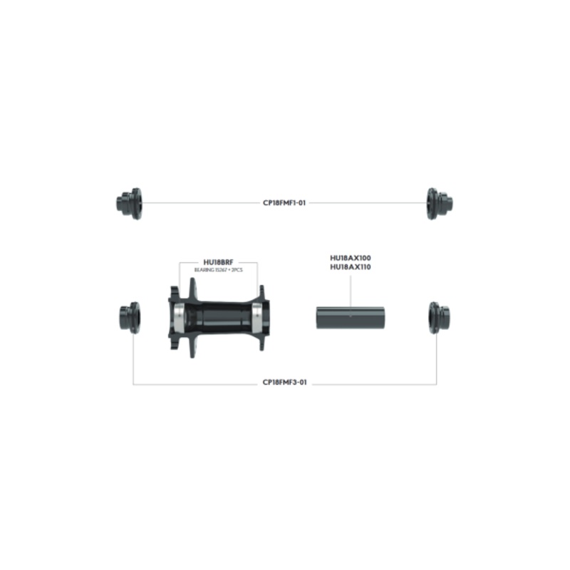 Bearing and Spacer sets for Hubs Funn Center Axle For 141/148mm Rear Hub
