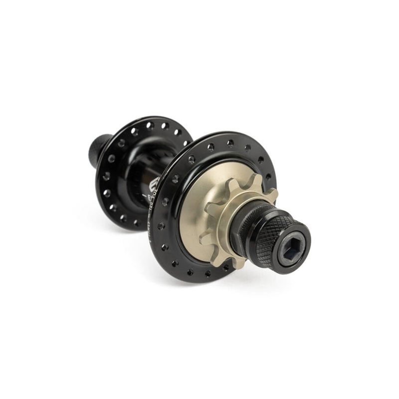 eclat Exile Rear Cassette Hub Eclat Exile Rear Cassette Hub Female Axle 9 Tooth 36 Hole Black – Supplied with 14mm Dropout Adapters and 17mm Hex Bolts