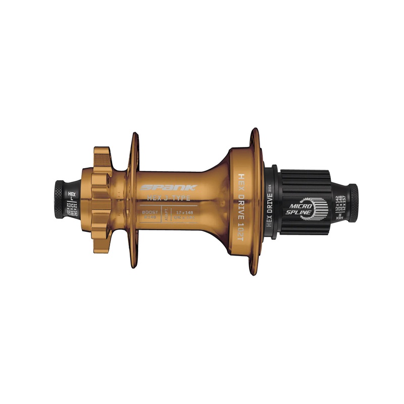 Spank – Colour Hex Drive J-Type Rear SPANK HEX J-Type R135/142 Blank Hub Black 32H (no freehub)