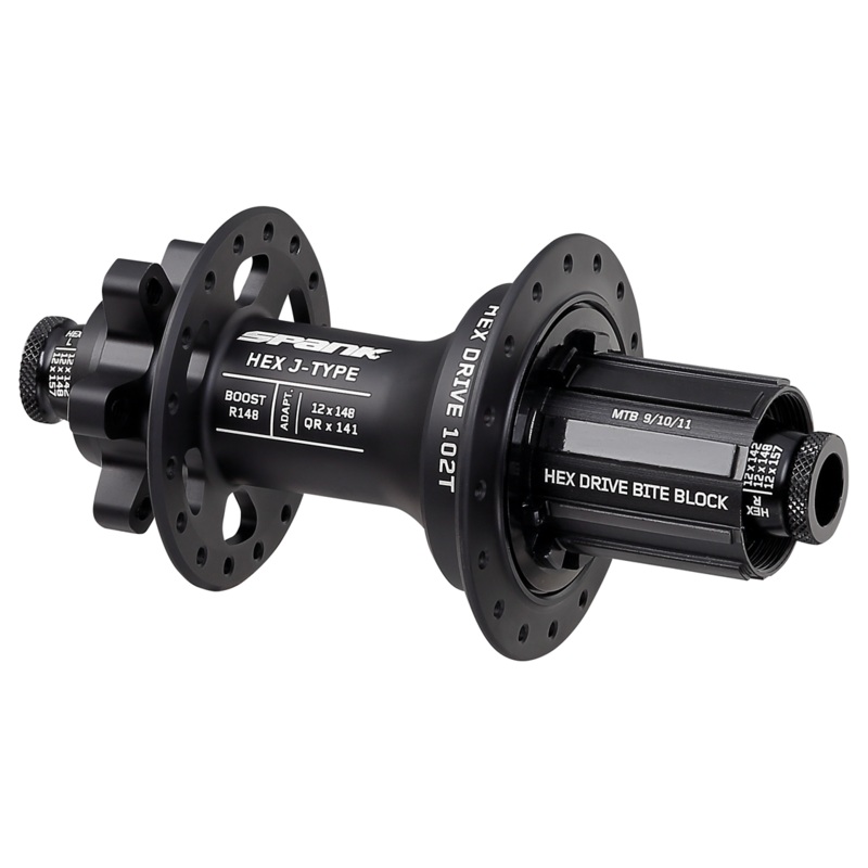 Spank – Hex Drive J-Type Rear SPANK HEX J-Type R135/142 Blank Hub Black 32H (no freehub)