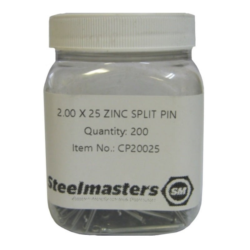 2.0mm Split Pins SPLIT PIN 5/64 X 1 ZP 2.00 X 25MM (200)