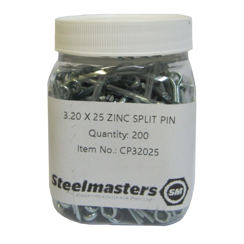 3.2mm Split Pins SPLIT PIN 1/8 X 1 ZP 3.20 X 25MM (200)