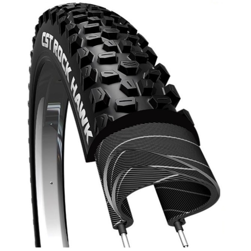 27.5 x 2.40 CST Rock Hawk C1844 Tyre TYRE CST 27.5 X 2.40 BLACK C1844 ROCK HAWK (EA)