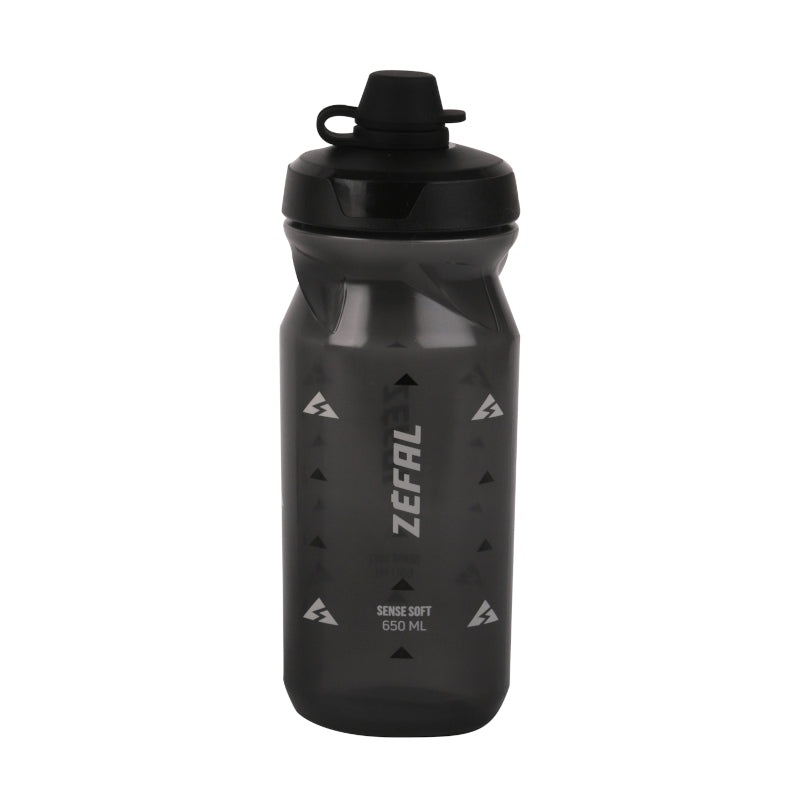 Zefal Sense Soft 65 No-Mud Bottle Smoked Black WATER BOTTLE SENSE SOFT 65 NO-MUD SMOKED BLACK 650ML (EA)