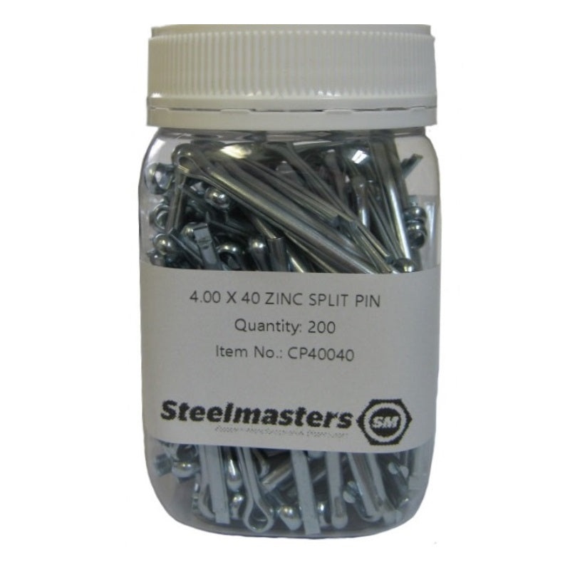 4.0mm Split Pins SPLIT PIN 5/32 X 1 1/2 ZP 4.00 X 40MM (200)