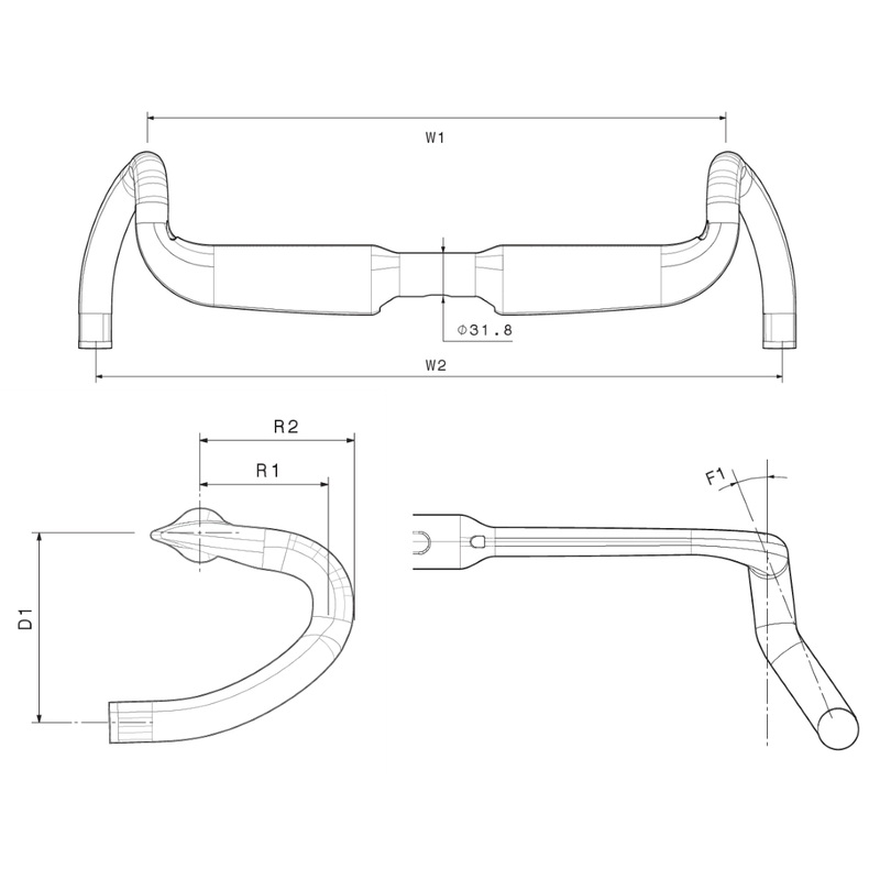 3T Aeroghiaia LTD Stealth 3T Handlebar Aeroghiaia Carbon LTD Stealth Gravel Flare 40cm c/c