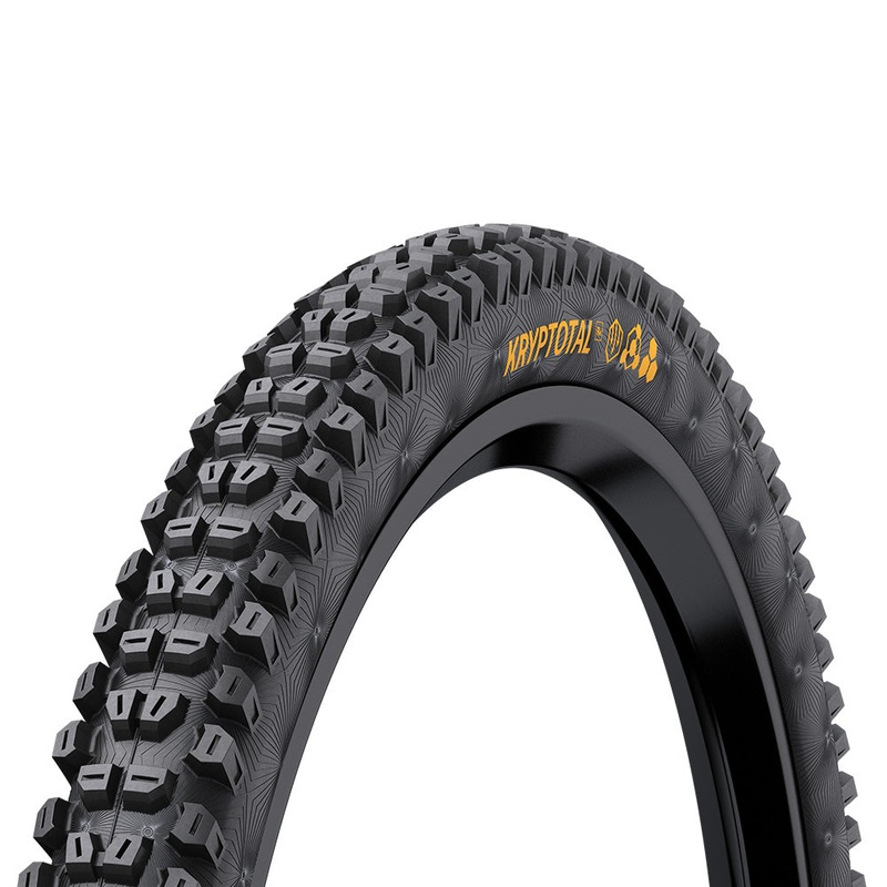 Continental Kryptotal Rear 27.5 Tyre Continental Kryptotal Rear Tubeless Ready Downhill Double Casing Folding Tyre 27.5″ x 2.40 SuperSoft Compound E25 Black