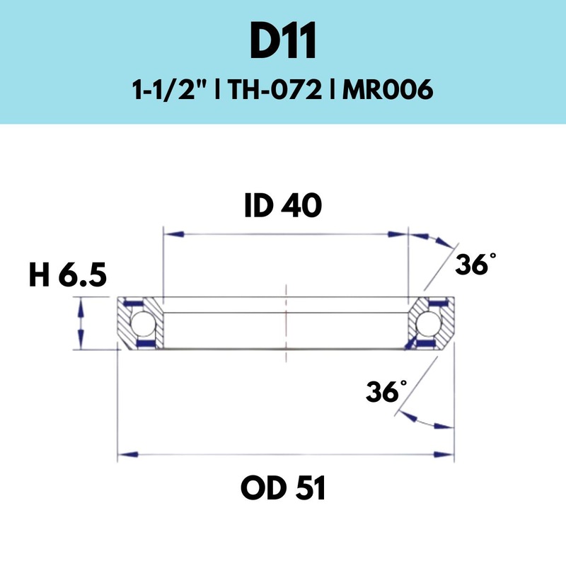 Black Bearing 1 1/2″ Headset Bearing D11