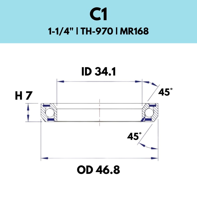 Black Bearing 1 1/4″ Headset Bearing C1