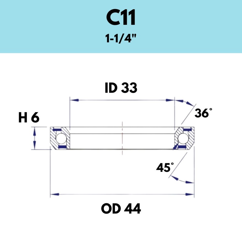Black Bearing 1 1/4″ Headset Bearing C11