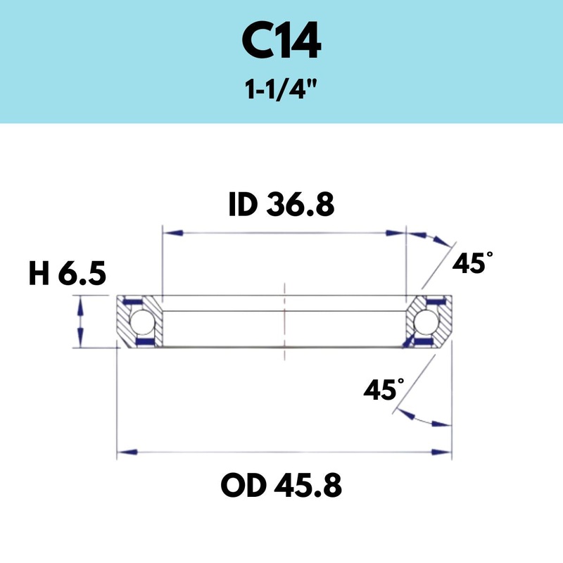 Black Bearing 1 1/4″ Headset Bearing C14