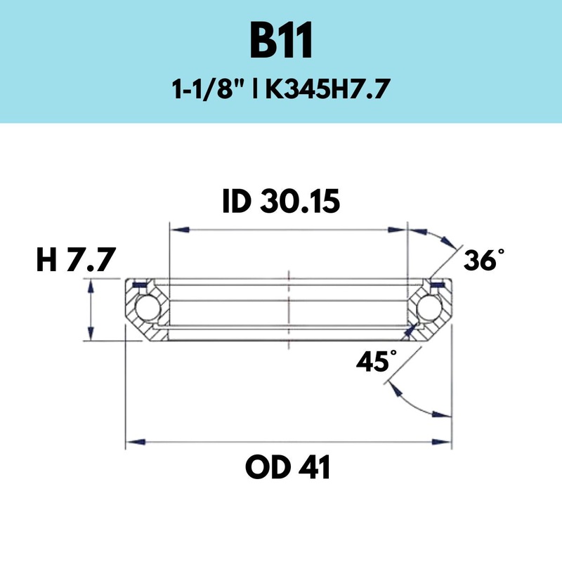 Black Bearing 1 1/8″ Headset Bearing B11
