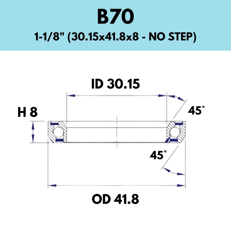 Black Bearing 1 1/8″ Headset Bearing B70